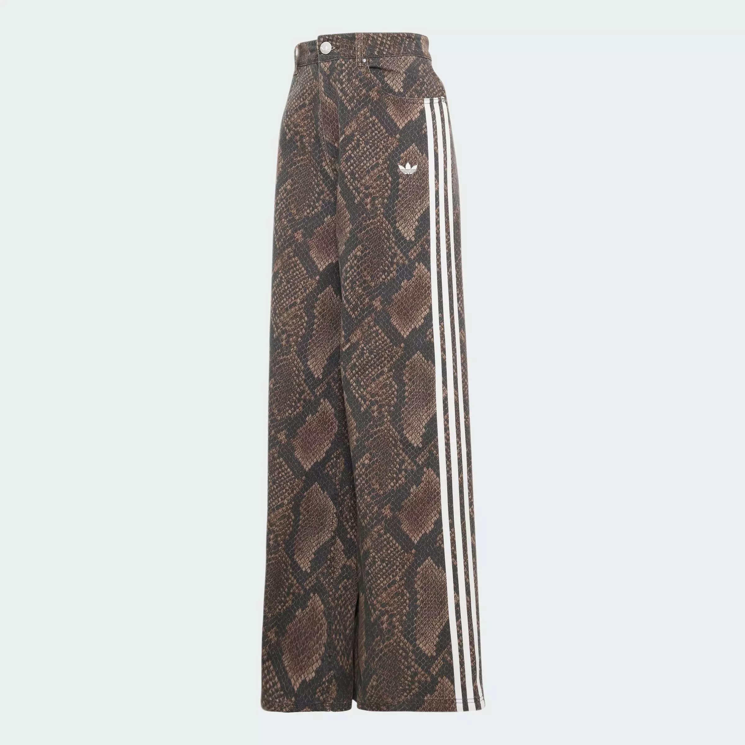 Lifestyle SNAKE PRINT DENIM LOOSE PANTS Women Brown KY0631