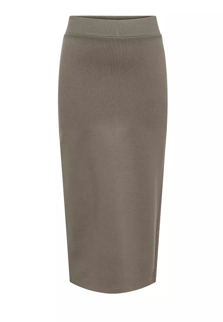 Tia Long Slit Pencil Skirt