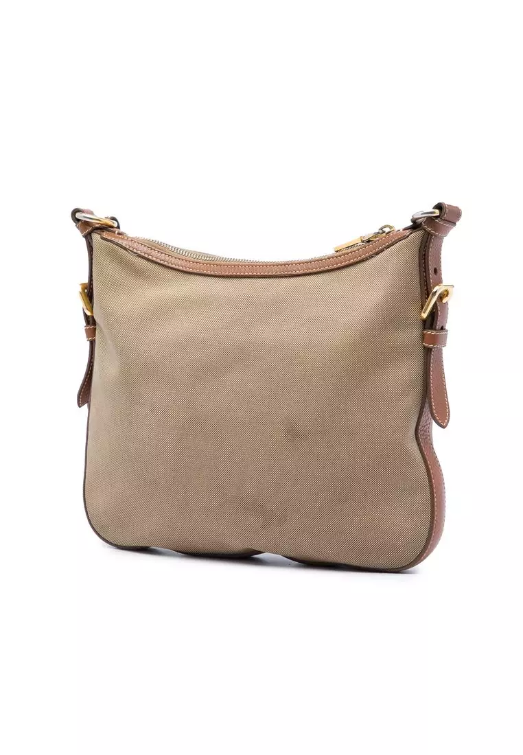 Pre-Loved Prada Canvas Canapa Logo Crossbody