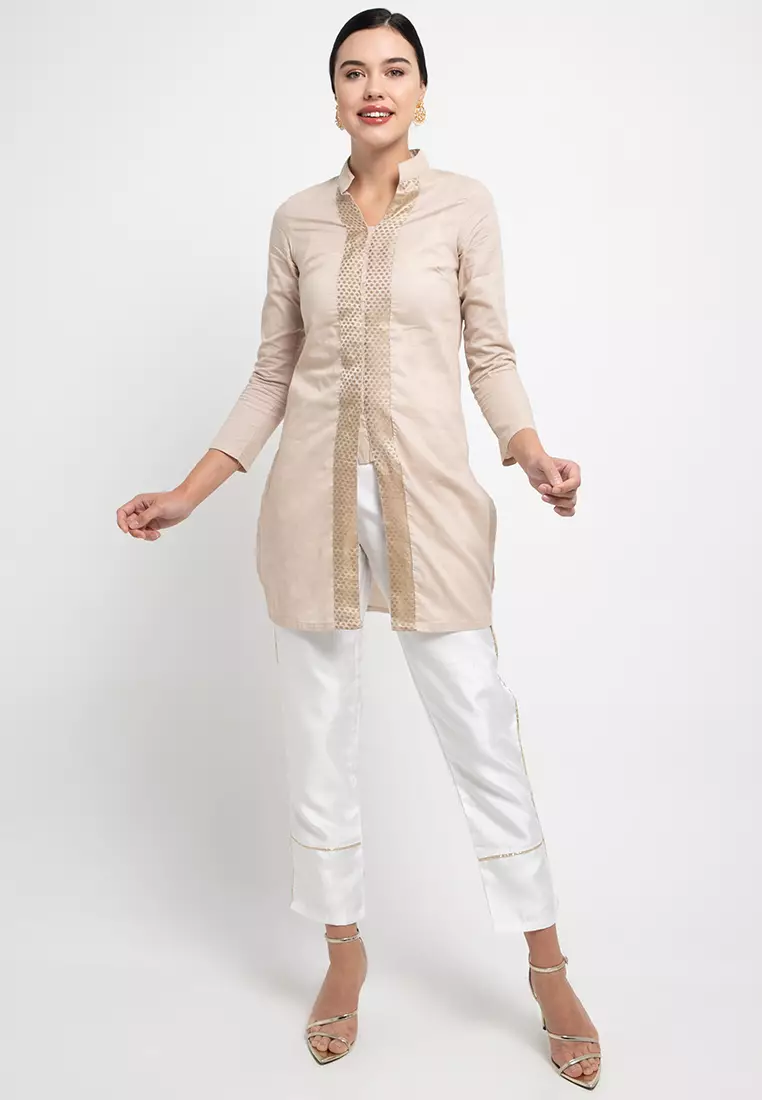 Chanira Festive Lucinda Tunic-Beige