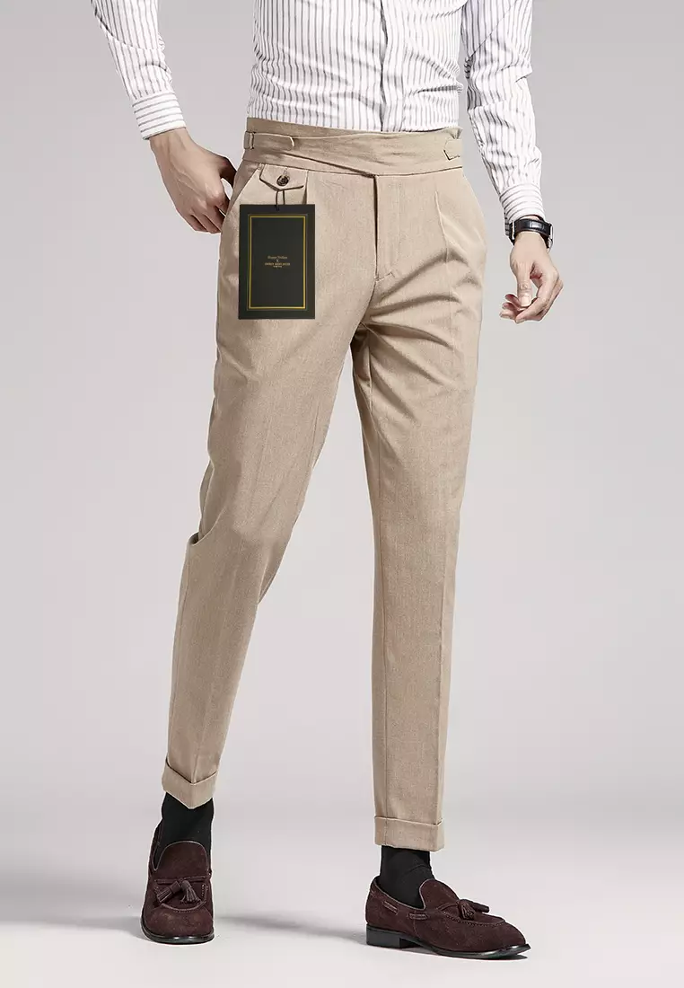 Mens dress deals pants cropped