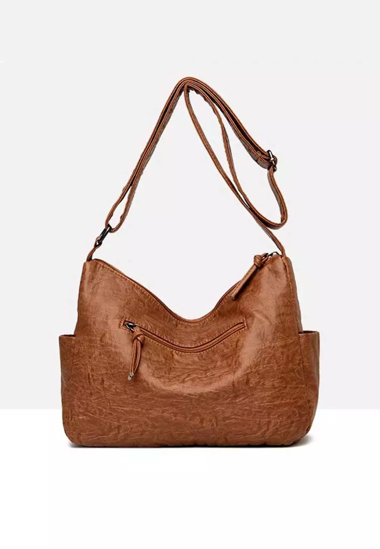 Buy Lara Women's Comfortable PU Leather Zipper Shoulder Bag