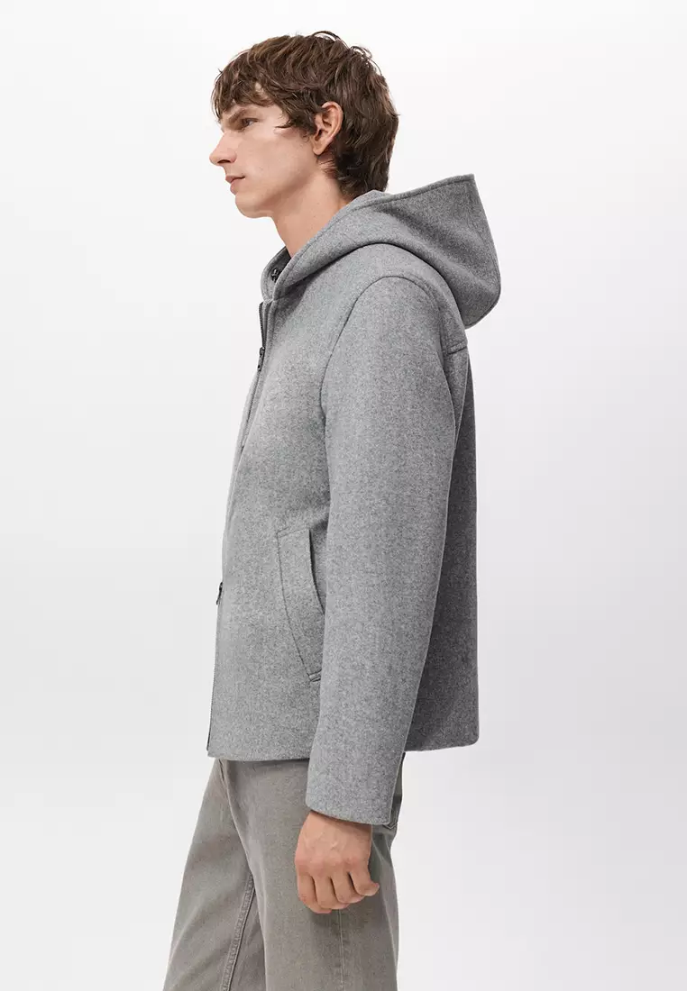 Wool Coat with Hood