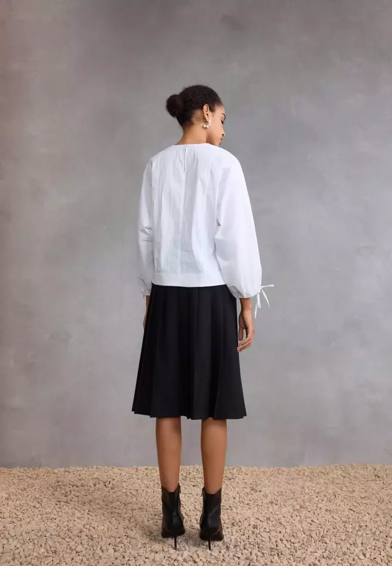 G2000 Puff Sleeve Textured Blouse