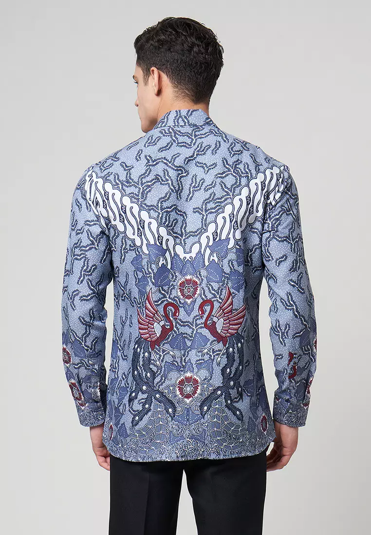 Exclusive Slimfit Garvita Kemeja Batik Pria Lengan Panjang