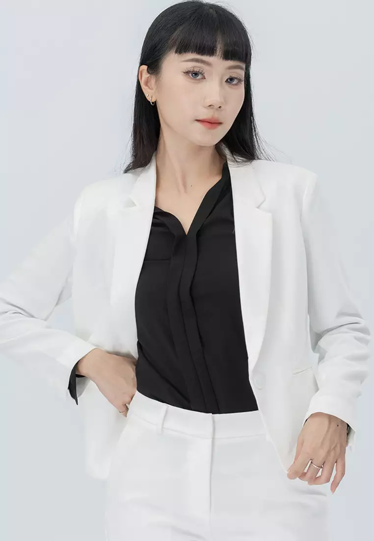 Blazer Open Button With Long Sleeve