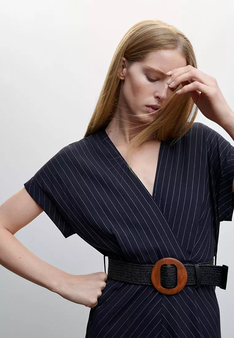 Pinstripe Print Dress