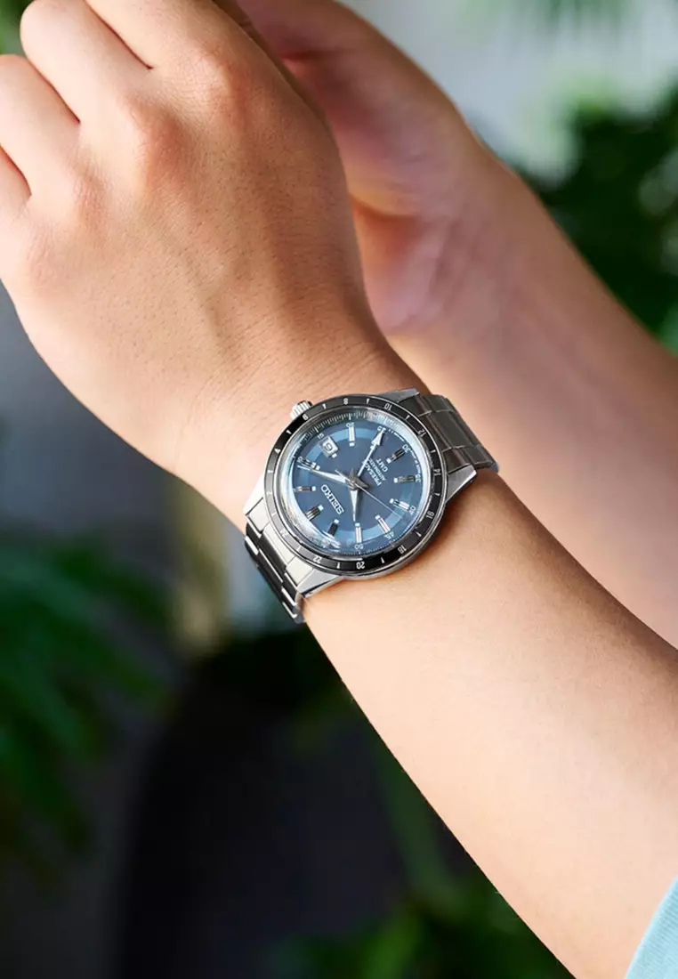 Presage Style60's  Men Automatic Watch SSK009J Silver Stainless Steel Strap