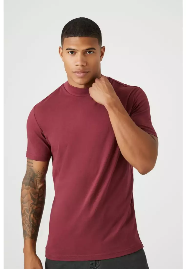 Buy FOREVER 21 Mock Neck Short Sleeve Top 2024 Online ZALORA
