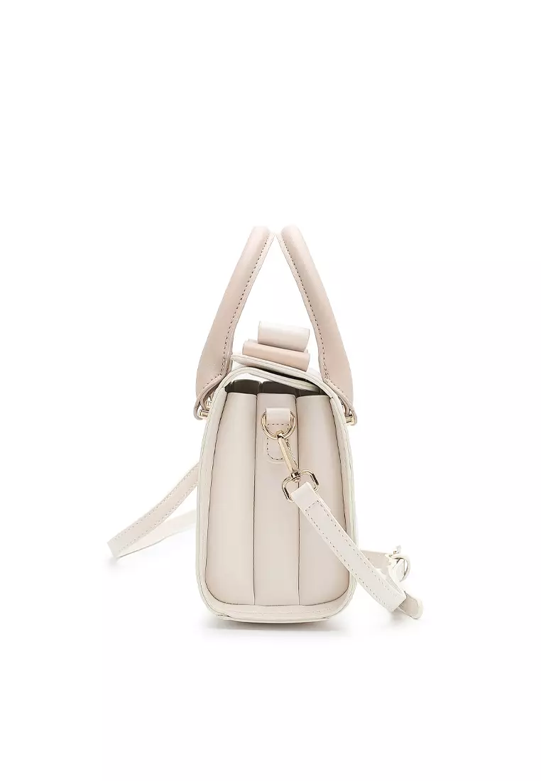 Logo Top Handle Bag / Sling Bag / Crossbody Bag - White