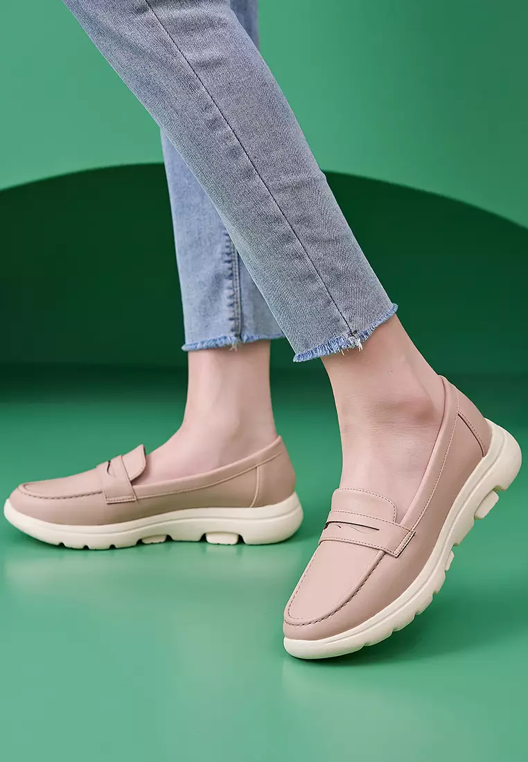 Penny Synthetic Leather Slip-Ons ALM888-1