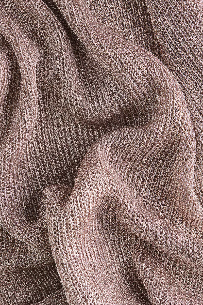 Metallic knitted top