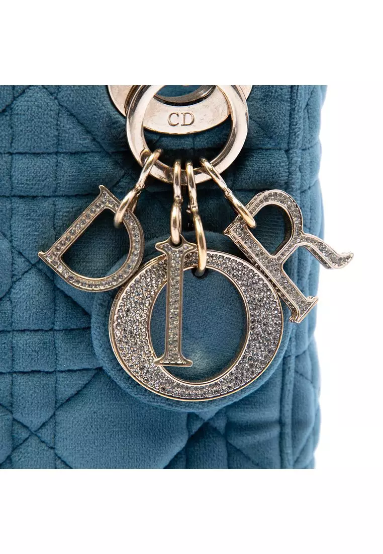 Pre-Loved Dior Mini Velvet Cannage Lady Dior