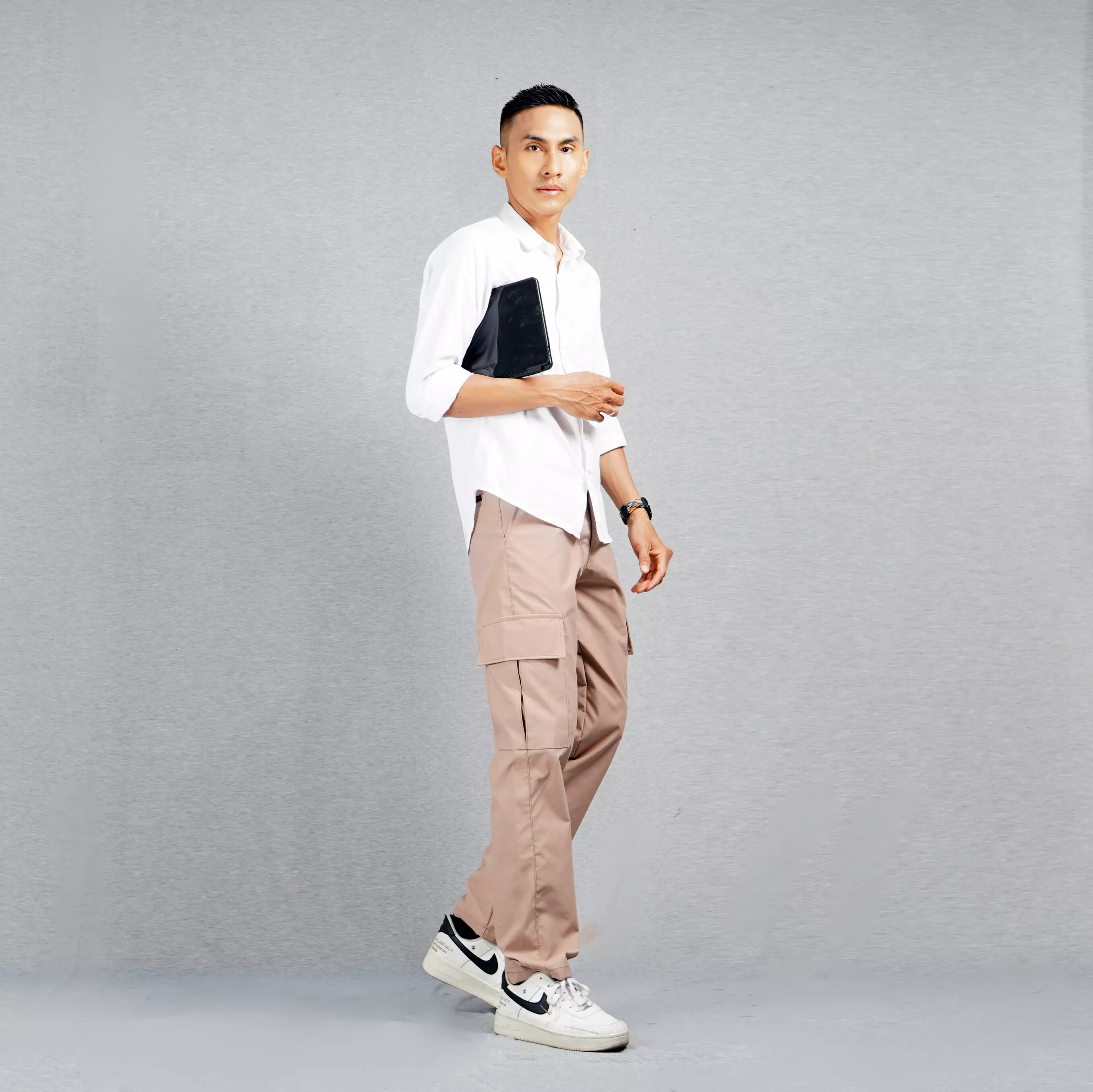  RAYMOND Celana Cargo Pria Earth Tone Cargo Tactical Pants - Coksu