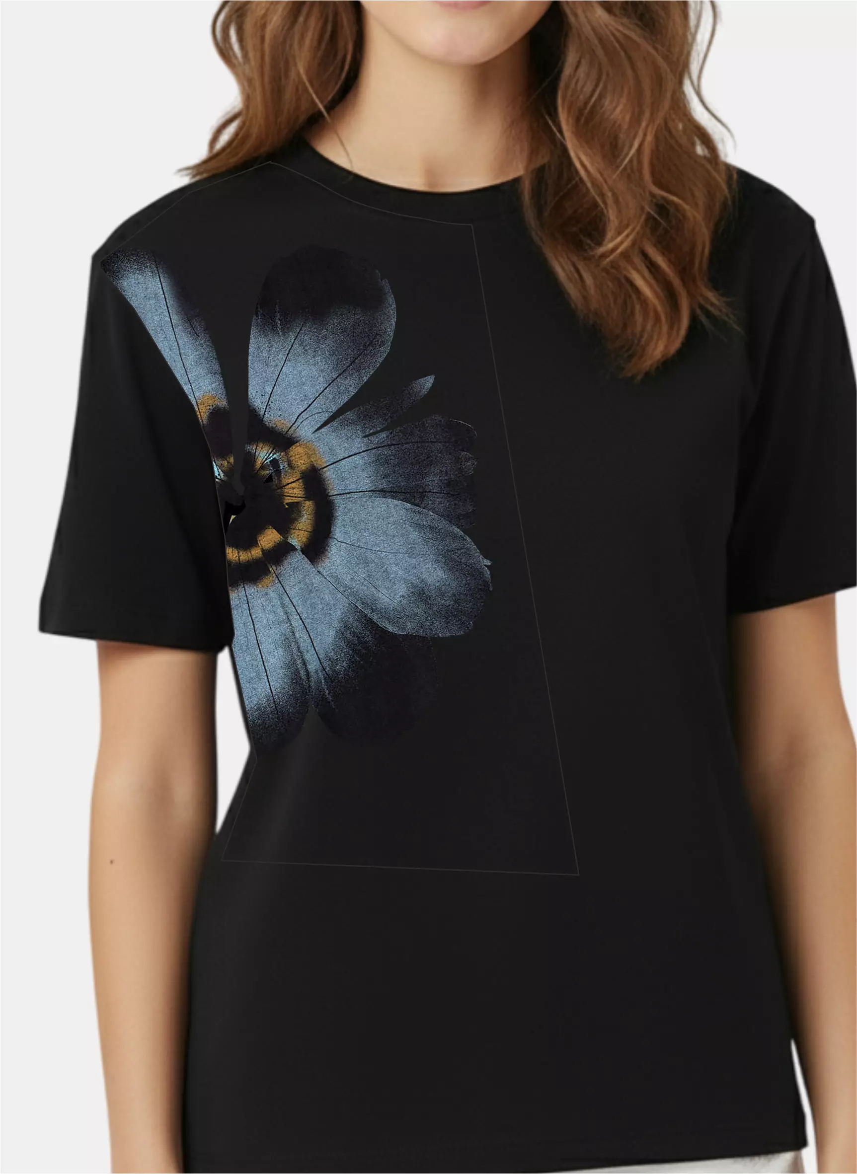 TONIQUE Kaos Wanita 24S Katun Combed Grafis Reguler Fit Hitam Tshirt POISE Cotton Combed 24S Graphic Tshirt Regular Fit Black Tshirt