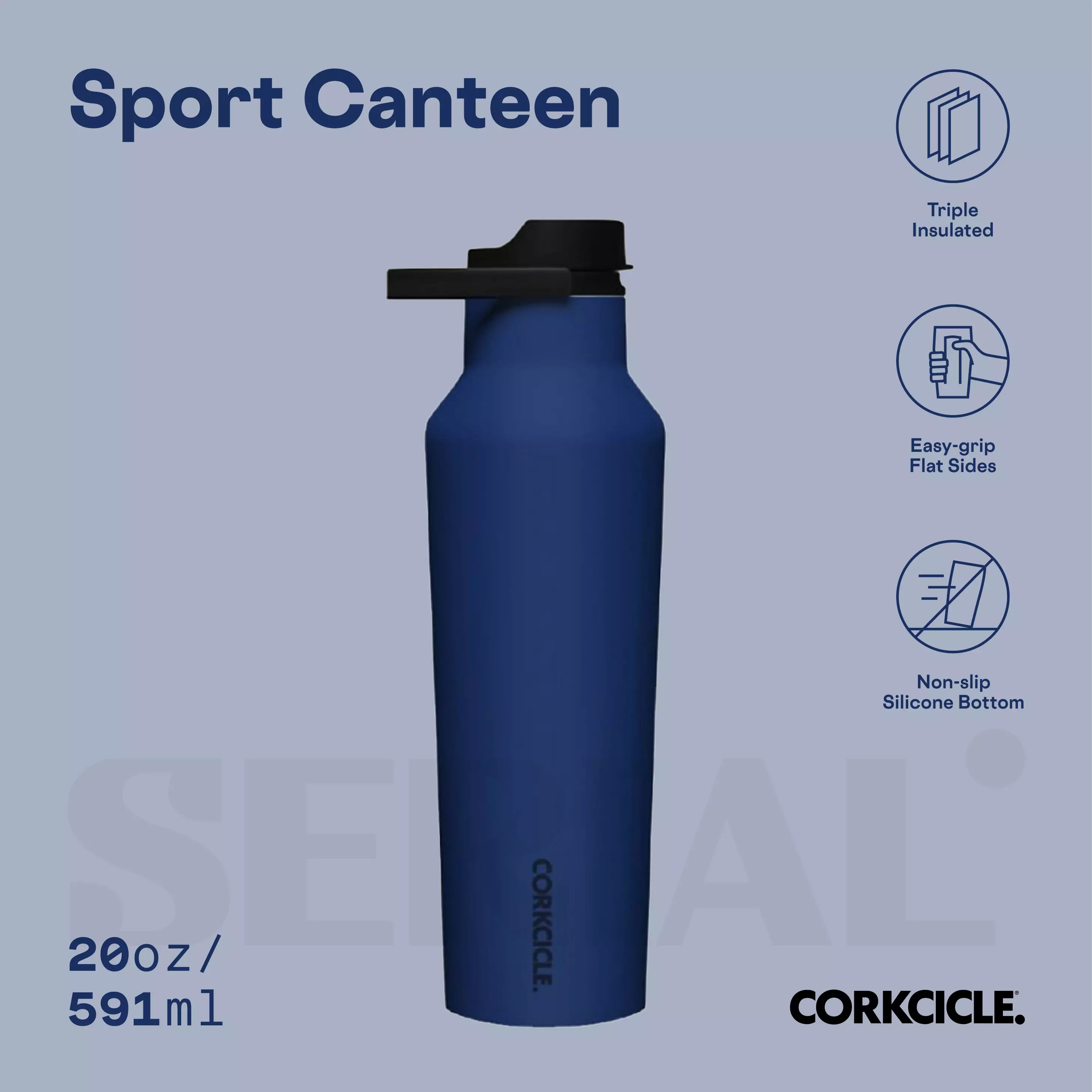 Jual Corkcicle CORKCICLE® Series A Sport Canteen 20oz Midnight Navy