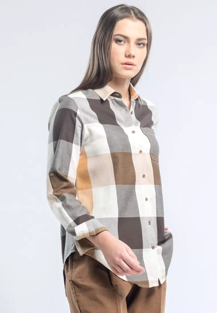C2 Gasyne Brown Casual Shirt