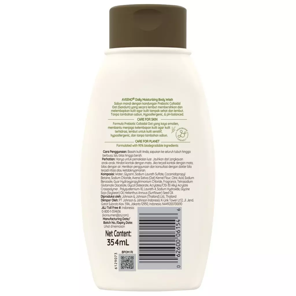 Aveeno® Daily Moisturizing Body Wash 354ml - Sabun Mandi Melembapkan Kulit Kering dan Sensitif BPOM