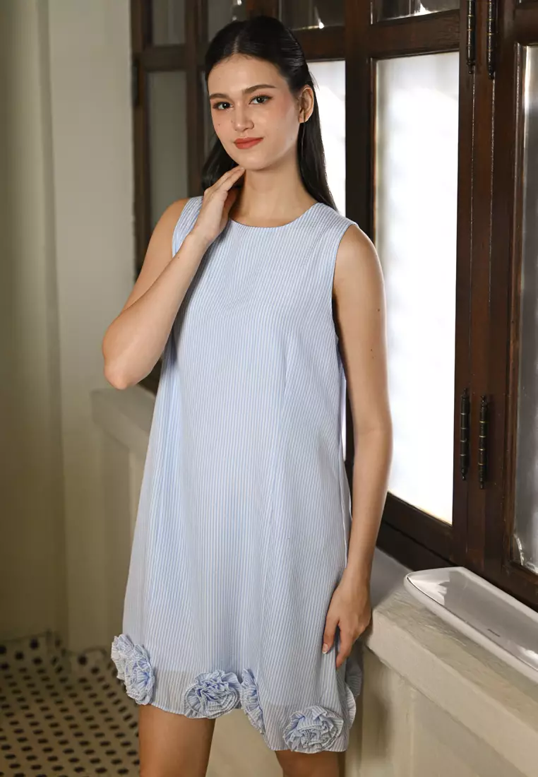 Rose Trim Shift Dress