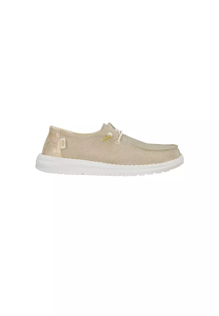 Discount on HeyDude  shoes - SKU: HeyDude Women's Wendy Metallic Sparkle in Gold