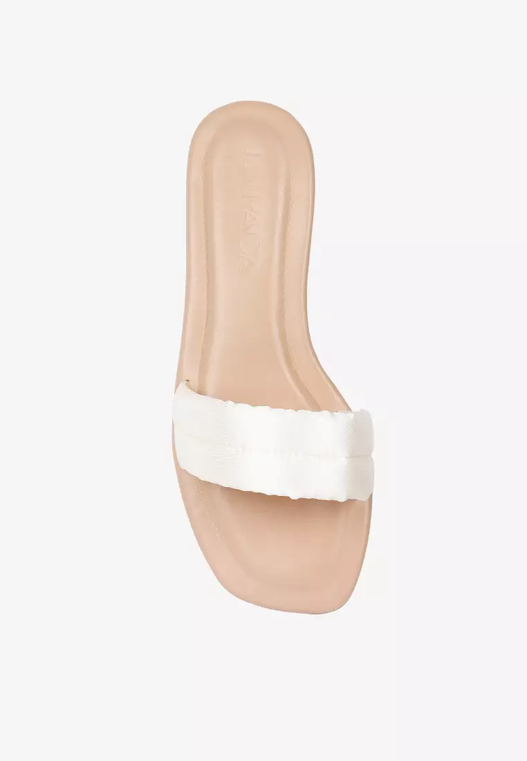 Puffy Slide Sandals Alba Ivory