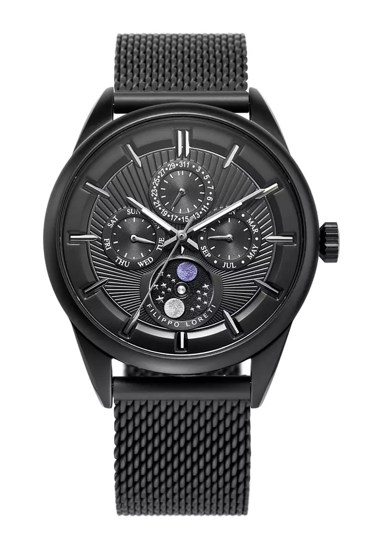 Moonphase Black Filippo Loreti Venice Automatic Watch Filippo