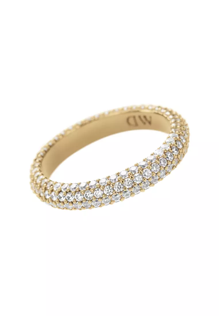 Pavé Crystal Ring Gold  Fashion Ring for women and men - Stainless Steel & Crystal - DW Official Jewelry - Authentic