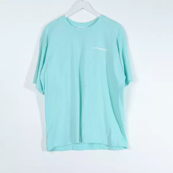 Kaos ADLV BOLD FONT TEXT BASIC WHITE LIGHT BLUE TSHIRT 100% ORIGINAL