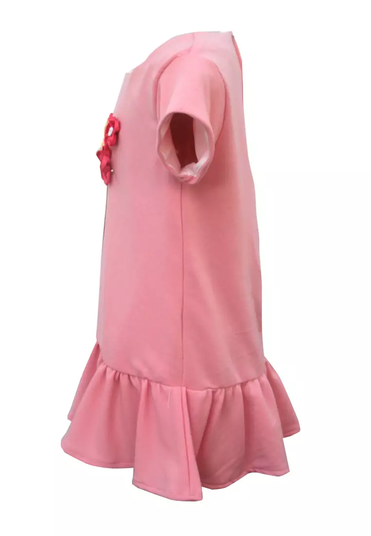 Two Mix Dress Anak Bahan Kaos Katun / Baju Anak Perempuan Motif Ice Cream Usia 2-8 tahun 4138