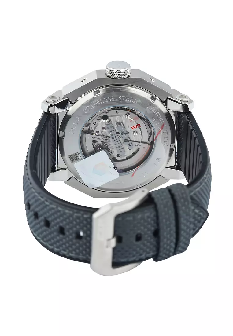 Expedition Limited Edition Jam Tangan Automatic Pria Blue Dial Silicone + Nylon Strap - 6385 BANSSBU