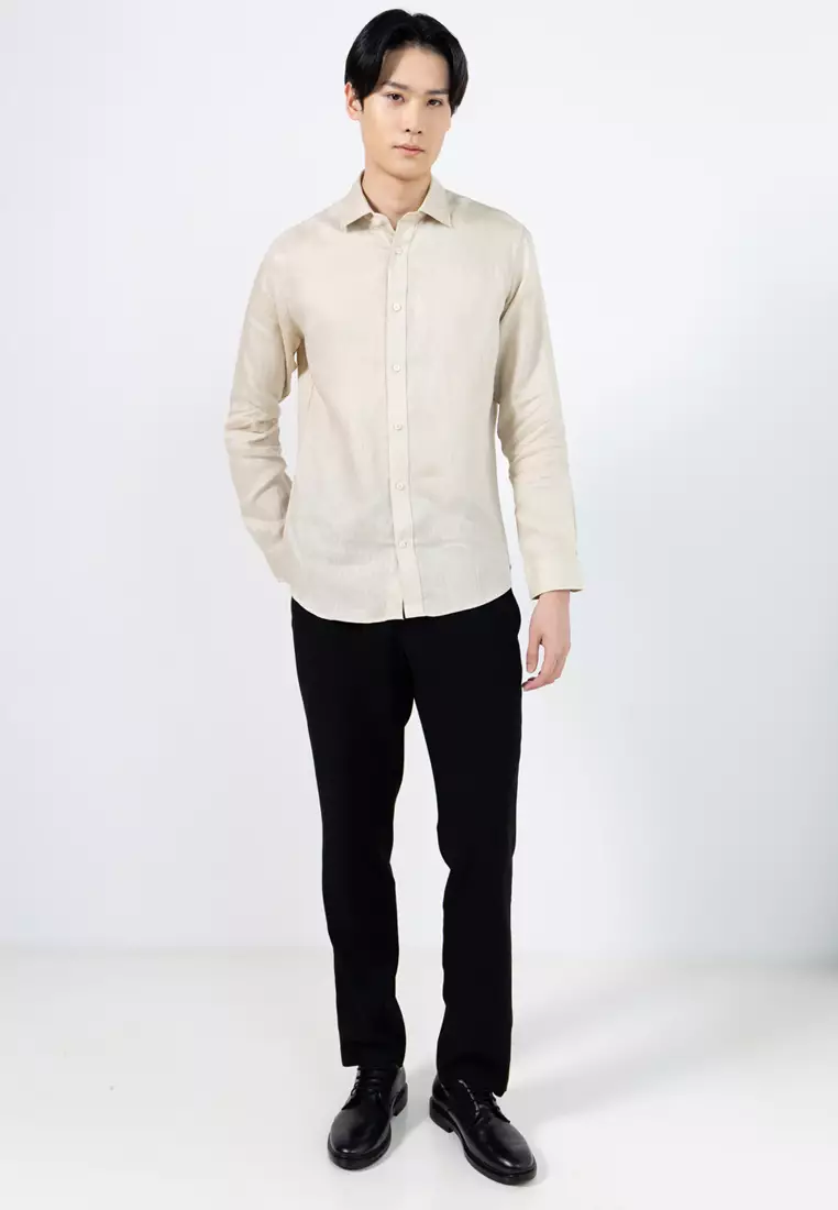 Regular-Fit 100% Linen Shirt