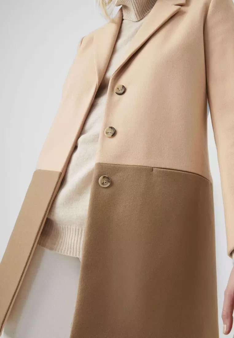 French connection camel clearance coat