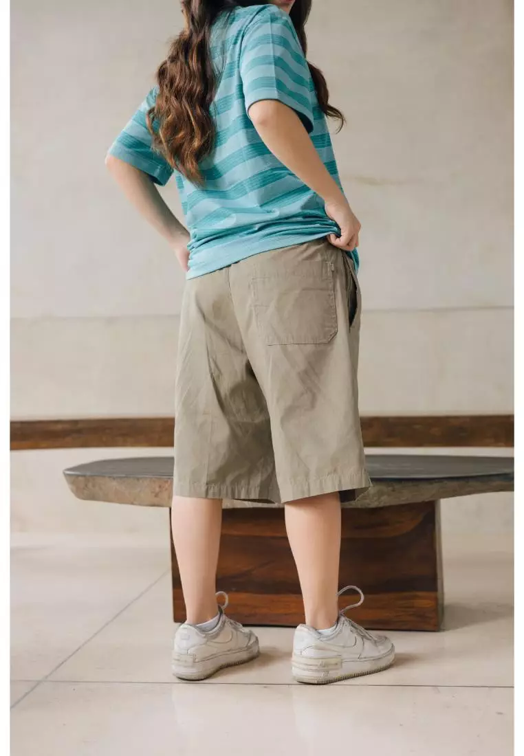 RBJ Celana Pendek Karet Polos Cotton Olive Pria