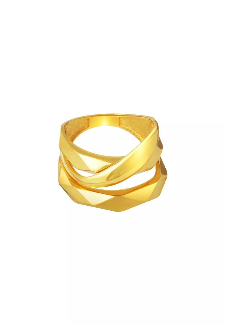 Badam top gold ring