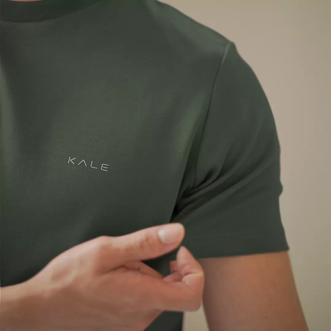 Kale JUNO GREEN/ Cotton Cloudy / Atasan Kaos Pria / Kaos Basic Pria