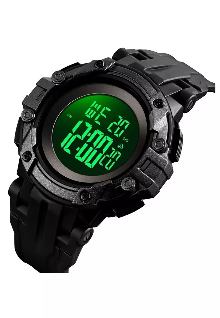 Jam Tangan Casual Digital Pria Water Resistant 50m Strap Tali Material PU MM99 ORIGINAL