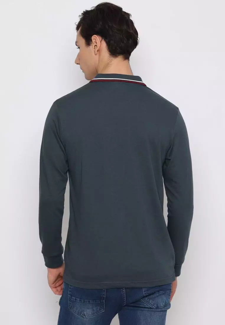 Matsuda Kaos Polo Shirt Lengan Panjang Pria Kerah Kasuga