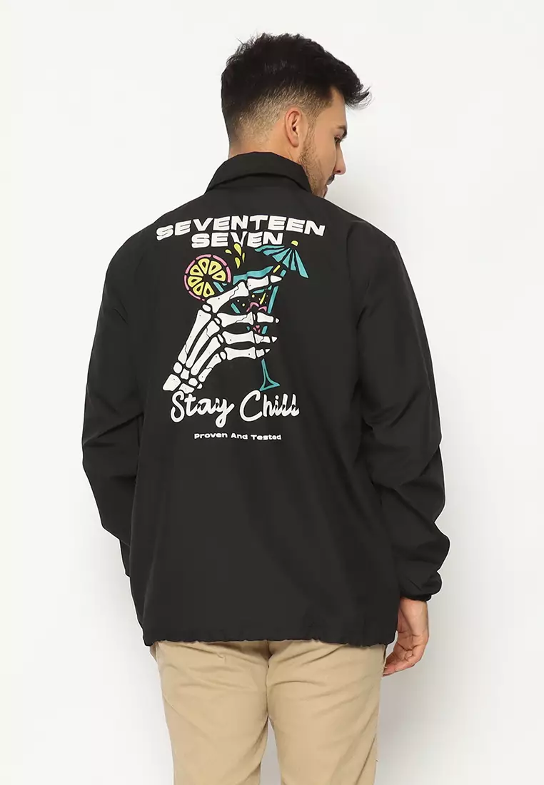 Jaket windbreaker 0023-HANDSKULL NEW