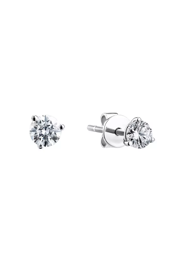 White gold clearance diamond stud earrings