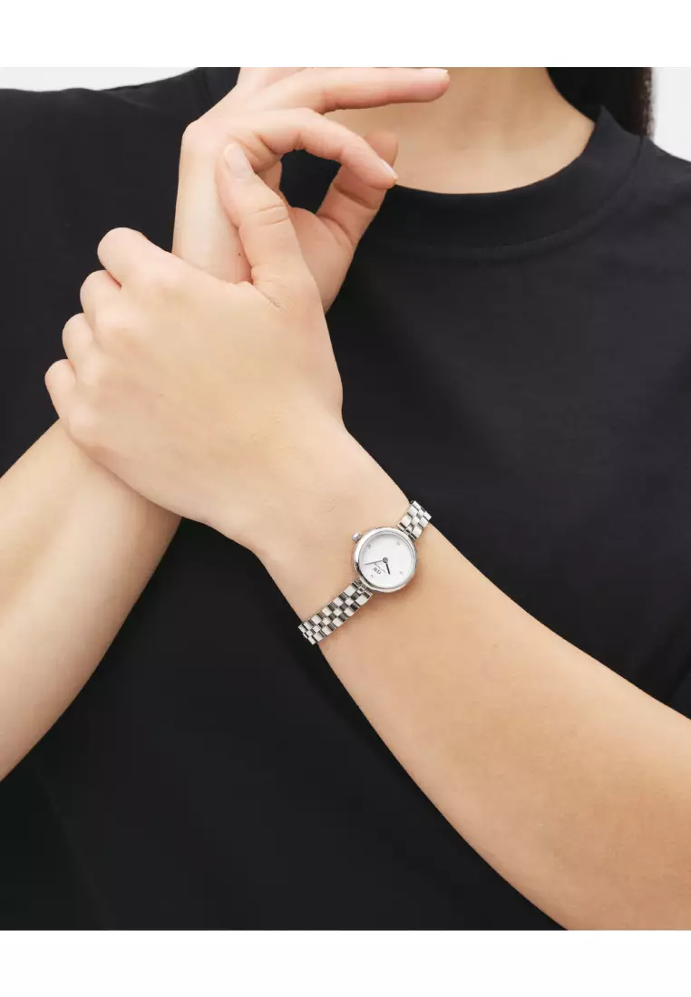 Elan Lumine Silver White Dial - Fashion Watch for women - Stainless Steel Strap Watch - Female Watch - DW Official - Authentic