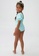 Cotton On Kids green Paige Puff Sleeve One Piece Swimsuit 036ECKA8C20814GS_3