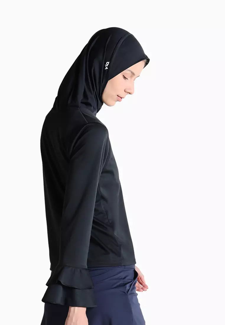 荷叶袖口长袖上衣