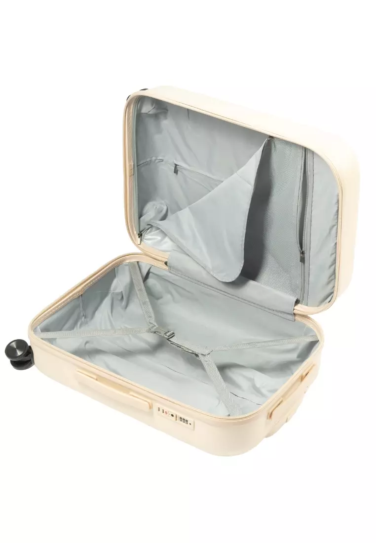 Puff 20"  Hard Case Luggage In Beige