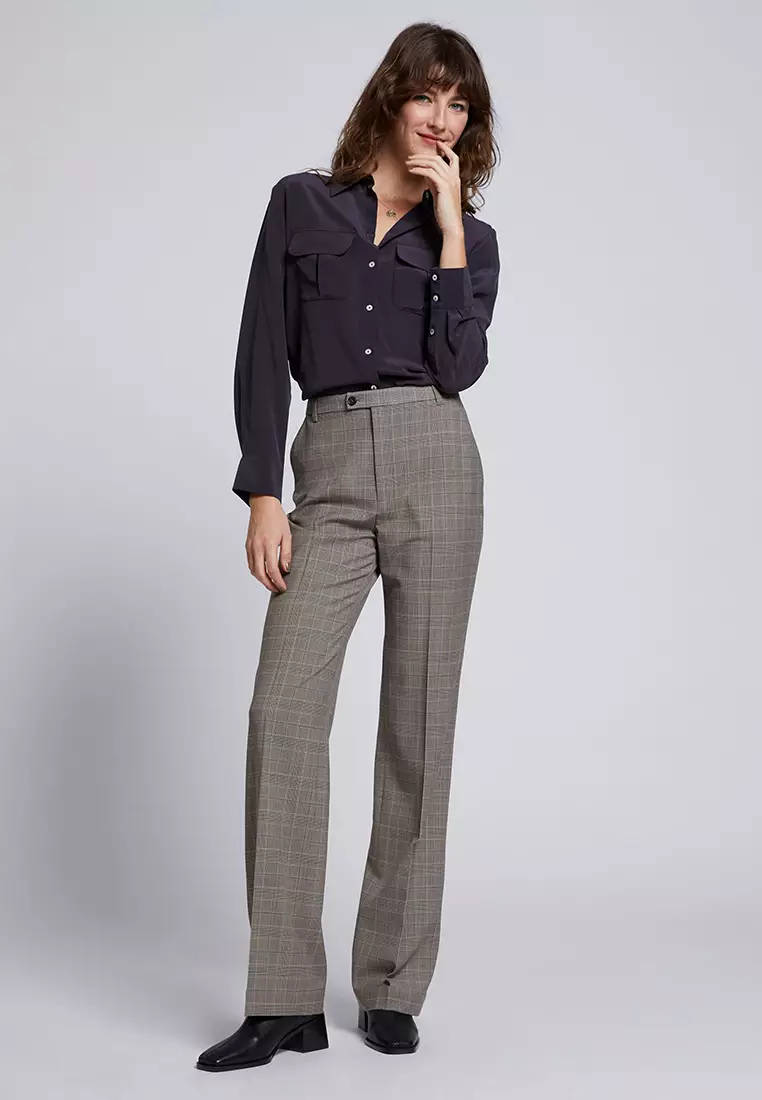 Slim Flared Tailored Trousers