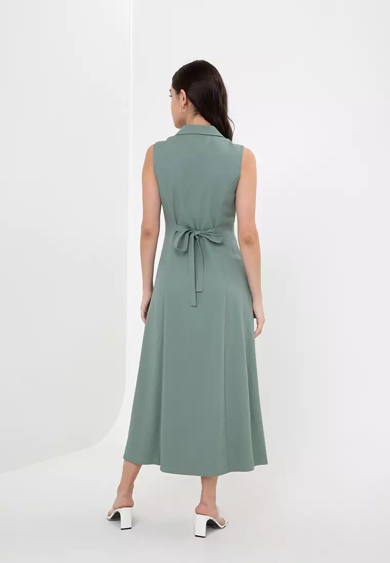 Zalora button 2025 down dress