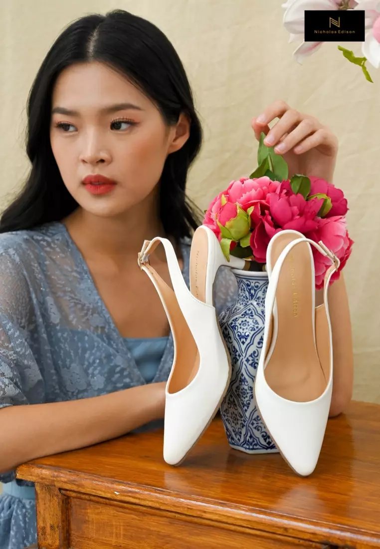 Nicholas Edison Heel Luxo White