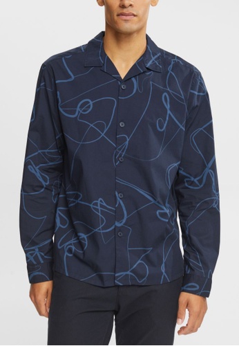 ESPRIT navy ESPRIT Shirt with a pattern F0484AAA2E766CGS_1