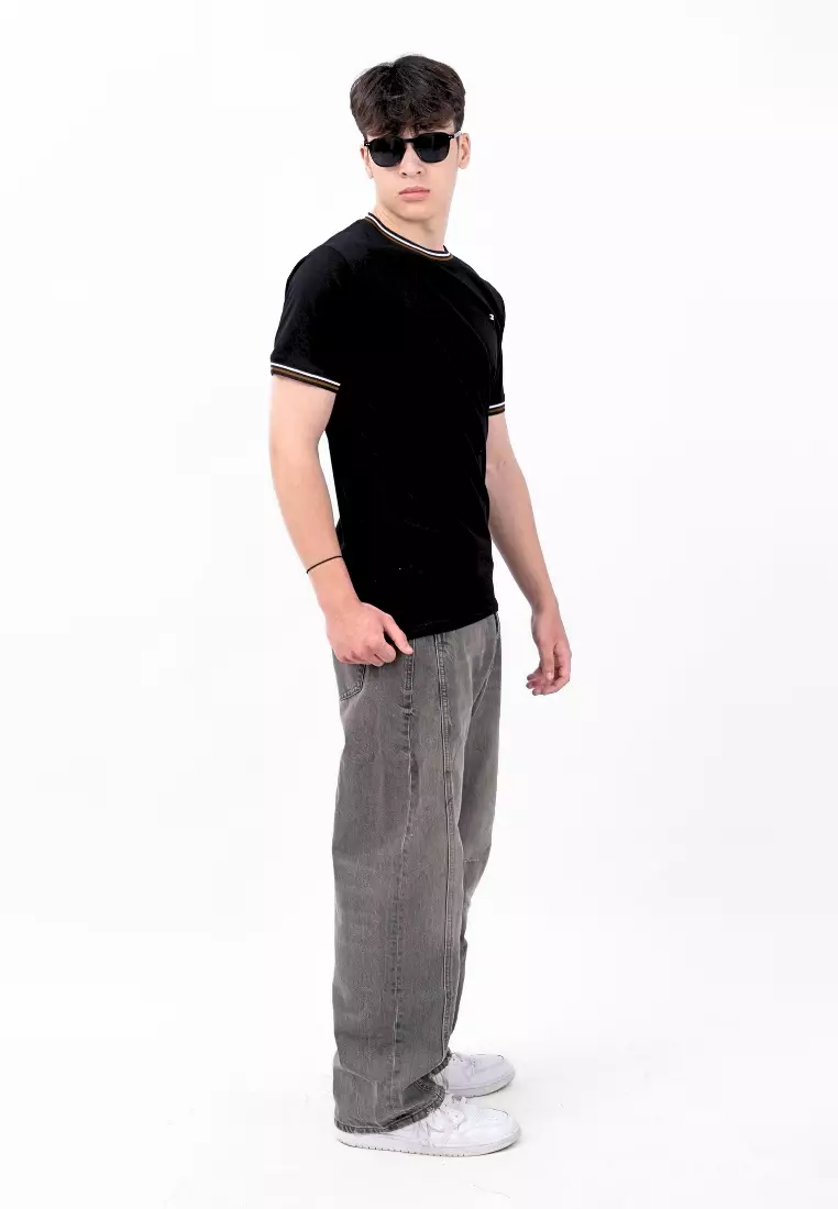 Ryusei Kaos Pria Masahiro Basic Black