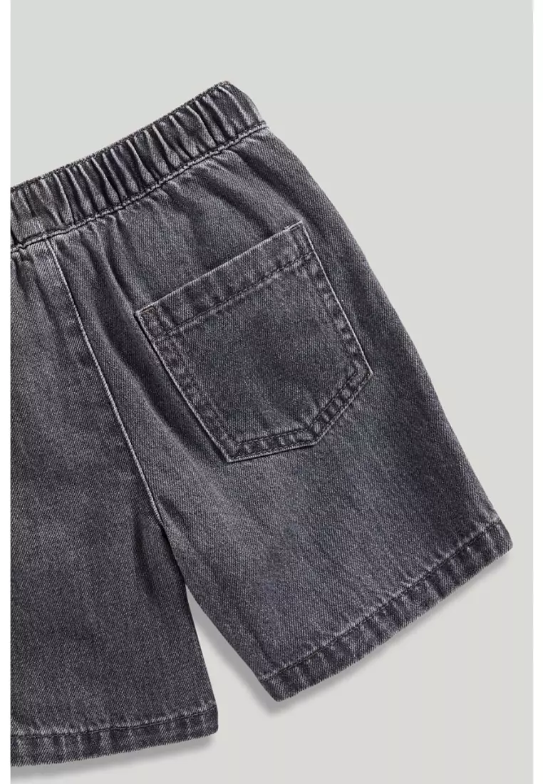 Grey Denim Shorts