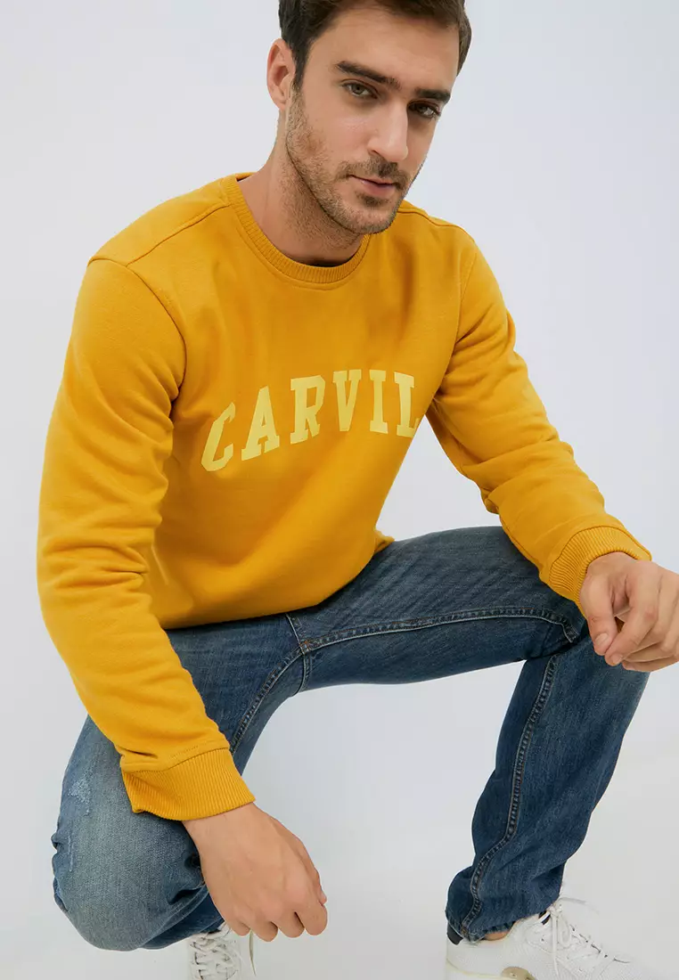 Carvil Sweater Pria CRUZ-MTD MUSTARD